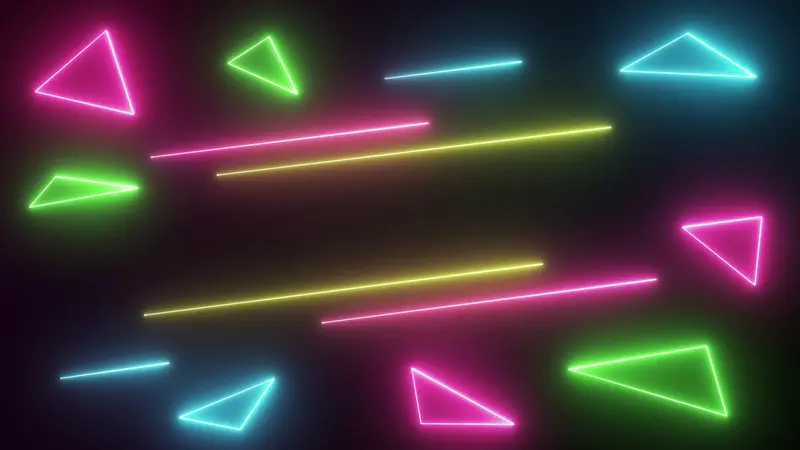 Abstract Neon Shapes Animation