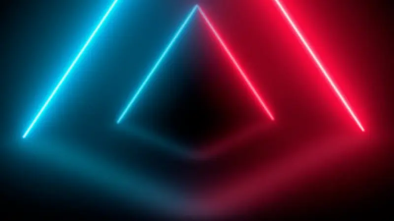 Triangle Neon Tunnel Animated Background